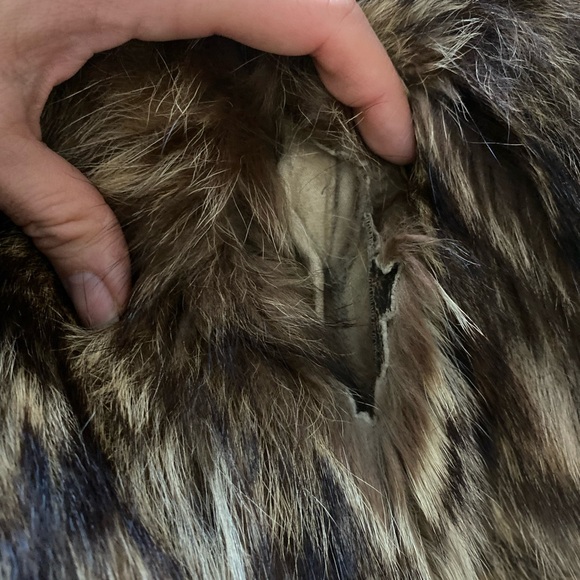 Vintage brown multi Fur Coat - Picture 9 of 11